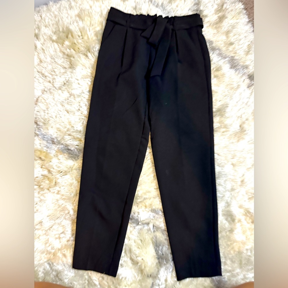 Casual Black Trousers with Tie, Small